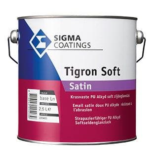 Sigma Tigron Soft Satin - Wit - 2,5 liter (Lakverf), Wit, Nieuw, Ophalen of Verzenden, Lak