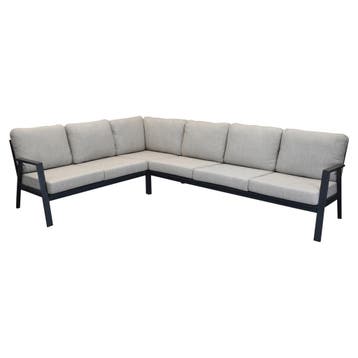 Barolo hoek loungeset 4 delig aluminium antraciet, Tuin en Terras, Ophalen of Verzenden, Nieuw, Aluminium