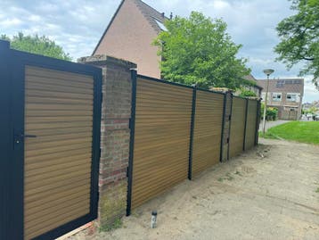Composiet schutting - Rhombus model, Tuin en Terras, Schuttingen, Nieuw, Aluminium, 6 meter of meer, 1 tot 2 meter