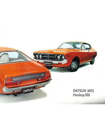 1973 DATSUN 160J | 180 HARDTOP SSS LEAFLET NEDERLANDS, Nieuw, Nissan, Author