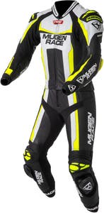 MUGENRACE Ibrido Zwart Wit Neon Geel 2-Delig Motorpak, Motoren, Kleding | Motorkleding, Nieuw met kaartje, MUGENRACE, Heren, Combipak