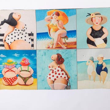 6 werken geïnspireerd door Susan Ruiter - Textiel (6) - 143