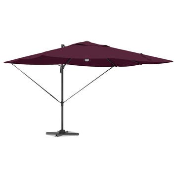 vidaXL Parasol Bordeaux Rood 351 x 250 x 253 cm Polyester en, Verzenden, Nieuw, 2 tot 3 meter
