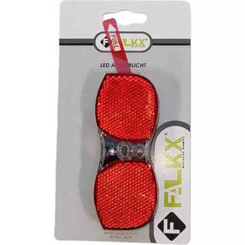 Falkx LED fietsachterlicht - 80mm - Zwart - Inclusief bat..., Ophalen of Verzenden, Nieuw