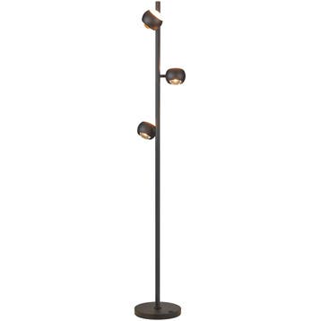 LED Vloerlamp - Musterring Cannon - 3 Lichtpunten van 5 Watt, Huis en Inrichting, Ophalen of Verzenden, Nieuw, Metaal