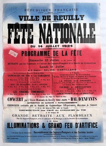 Onbekende kunstenaar - Ville de Reuilly Fête Nationale
