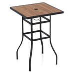 LIVSK Terraseettafel - Kunsthouten Blad - Metalen Frame - Pa, Verzenden, Nieuw