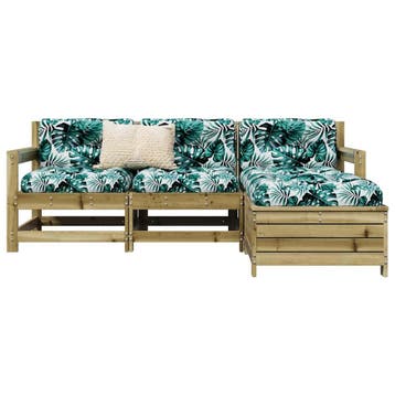 vidaXL 4-delige Loungeset geïmpregneerd grenenhout, Verzenden, Nieuw, Loungeset