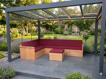 Douglashout Hoekbank Basic | Douglas Lounge tuinbank Bank, Nieuw, Overige materialen