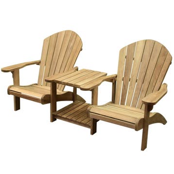 Canadian Twin teakhouten relax set, Tuin en Terras, Ophalen of Verzenden, Nieuw, Teakhout