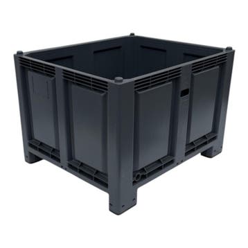 Kunststof palletbox PB011 nieuw zwart 1200 x 1000 x 830 mm, Nieuw, 100 cm of meer, 60 cm of meer, 50 cm of meer