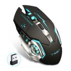 Q-13 Draadloze Gaming Muis - 2.4GHz RGB Optisch Ergonomisch, Verzenden, Nieuw, T-WOLF
