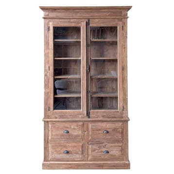 Smalle dingklik teak kast met spanjolet beslag, Huis en Inrichting, Ophalen of Verzenden, Nieuw