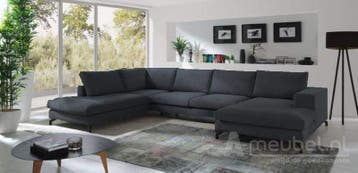 U-Bankstel Stroe - loungebanken - Antraciet, Nieuw, Stof