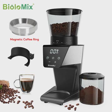 BioloMix Elektrische Koffiemolen CG210 - 30 Precisie Maalsta, Verzenden, Nieuw
