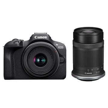 Canon EOS R100 + 18-45mm + 55-210mm, Ophalen of Verzenden, Nieuw, Overige typen, Canon