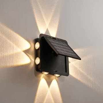 Solar wandlamp Newton warm wit licht, Zonne-energie, Kunststof, Verzenden, Minder dan 50 watt