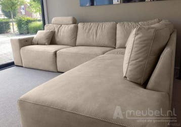 Loungebank Marle - hoekbanken - Beige, Huis en Inrichting, Nieuw, Stof
