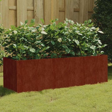 vidaXL Plantenbak verhoogd 120x40x40 cm cortenstaal, Tuin en Terras, Bloembakken en Plantenbakken, 100 cm of meer, Verzenden, Nieuw