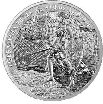 Polen. 50 Mark 2022 10 oz 50 Mark Germania Silver Coin BU