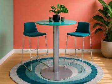 Kantineset voor 2 personen - Hoge bartafel met Coalesse, Ophalen of Verzenden, Gebruikt