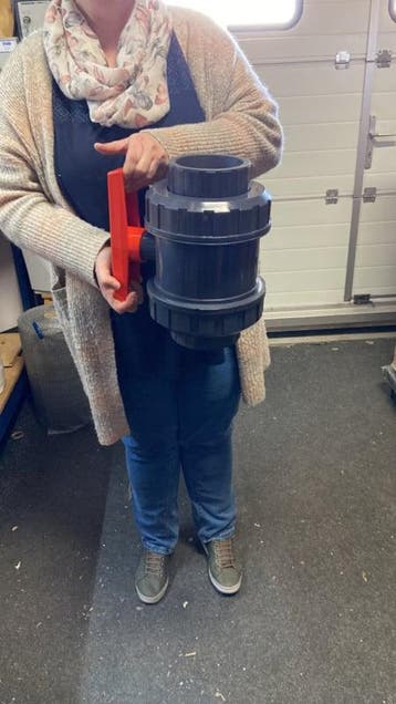 Pvc kogelkraan 110mm dubbele wartel PN10 (Pvc materiaal), Verzenden, Nieuw, Overige typen
