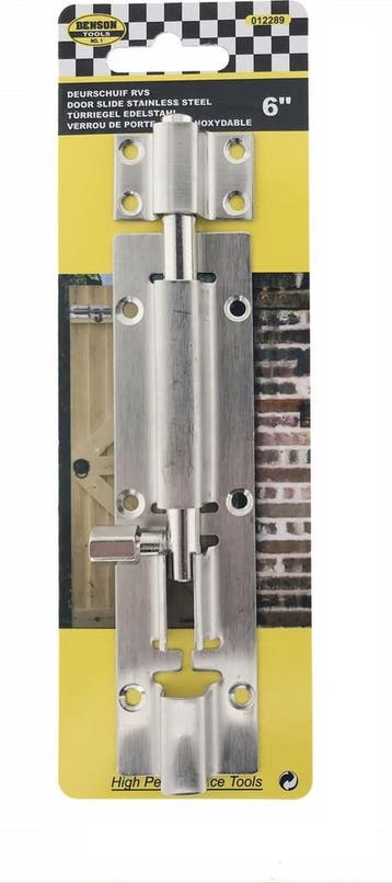 Deurschuif Rvs 15 Cm Lang - Schuif Grendel 6 - Poortslot -, Ophalen of Verzenden, Nieuw