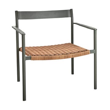 *WOONWINKEL* Tuin Lounge Stoel Aluminium Rotan Nordic Groen, Verzenden, Nieuw, Kunststof