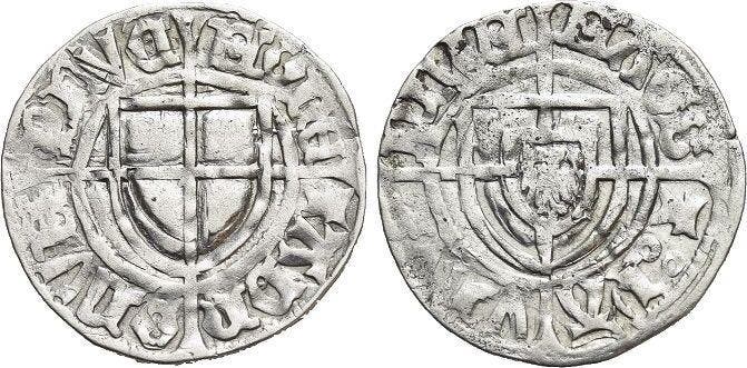 Schilling duitser Orden Paul von Rußdorf 1422-1441, Postzegels en Munten, Munten | Europa | Niet-Euromunten, Verzenden