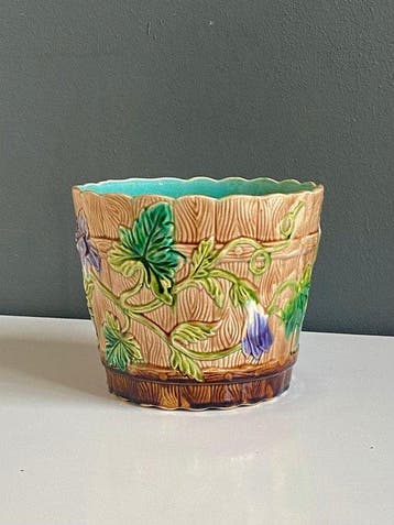 Emile LHerminé Declercq - Bloempot - Majolica
