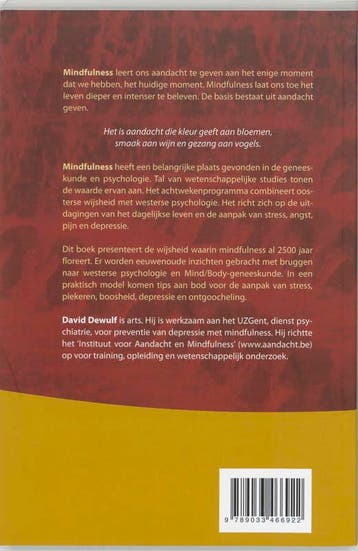 Mindfulness 9789033466922 David Dewulf, Boeken, Verzenden, Gelezen, David Dewulf