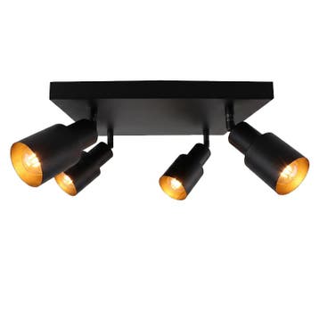 Aluminium plafondspot zwart, Eleno, Ophalen of Verzenden, Nieuw