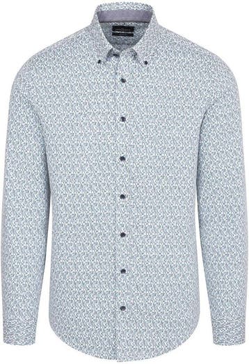 CASAMODA Overhemd Print Blauw En Groen maat XXL Heren, Kleding | Heren, Overhemden, Verzenden, Nieuw, CASAMODA
