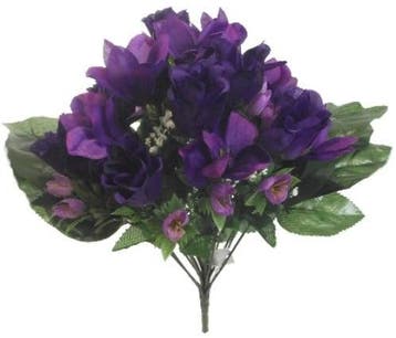 Rouwboeket Zijden Roos Paars Rosebud met Alstroemeria 38 cm, Ophalen of Verzenden, Nieuw
