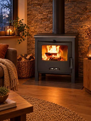 Lacunza Sagra 9 kW, Nieuw, Hout, Vrijstaand, Houtkachel
