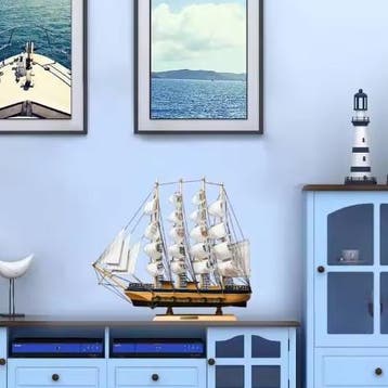 Levensecht Miniatuur Houten Piratenschip – Marine Decoratie, Verzenden, Nieuw