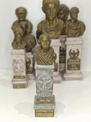 Buste, Imperator Vespasianus - 24 cm - Brons, Polymeer