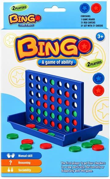 Bingo (Vier op een Rij) | Kids Fun - Reisspellen, Hobby en Vrije tijd, Verzenden, Nieuw