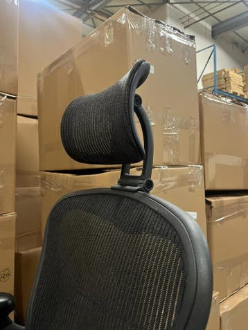 Hoofdsteun Herman Miller Aeron - Geschikt Voor Alle Maten, Verzenden, Zwart, Nieuw, Bureaustoel