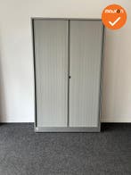 Roldeurkast - Ahrend - 195x120x45cm - Zilvergrijs - Met wit, Werkplek, Ophalen of Verzenden, Gebruikt, Kast