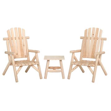 vidaXL 3-delige Loungeset massief vurenhout, Verzenden, Nieuw, Hout, Loungeset