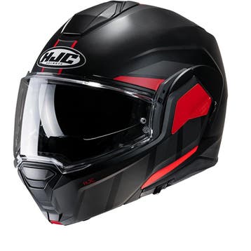Hjc I100 Beis Zwart Rood MC1SF Systeemhelm, Motoren, Nieuw met kaartje, HJC, Heren, Offroadhelm