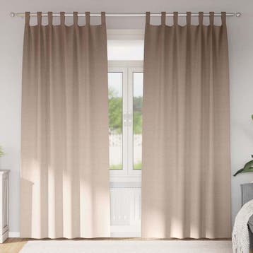 vidaXL Zwart-out Gordijnen met Ringen 2 st Taupe 260 x 140, Verzenden, Nieuw