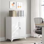 Metalen Opbergkast met 2 Deuren en Slot – 80x40x90 cm, Verzenden, Nieuw in verpakking