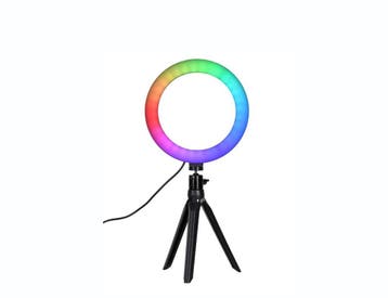 20cm Ringlamp / LED Ring Light RGB - Type: Q8, Nieuw
