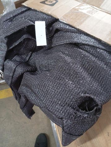 HDPE Zonnezeil 3x4m antraciet - Retourdeal, Ophalen of Verzenden, Zo goed als nieuw