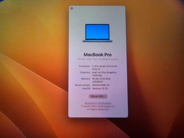 Apple MacBook Pro 13-inch 2020 - Laptop, Spelcomputers en Games, Spelcomputers | Overige Accessoires