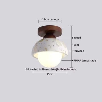 Ronde Stenen LED Plafondlamp – Industrieel Vintage Design, Verzenden, Nieuw