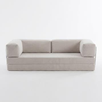 Slaapbank – Fluffy Rib - Cremé, Huis en Inrichting, Verzenden, 180 cm, Nieuw, Tweepersoons
