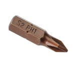 PH1 x 25 mm Phillips krachtbits - 40 stuks gehard, Ophalen of Verzenden, Nieuw